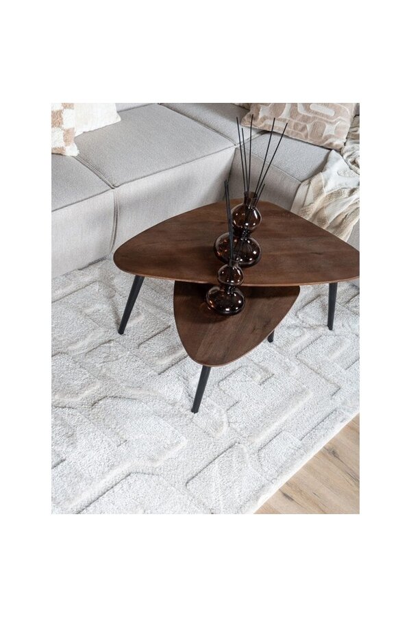 Table basse Jamal – Bois de manguier Espresso – Lot de 2