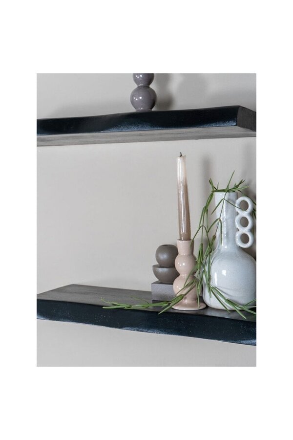 Étagère murale Pure Bois de manguier Noir 80 cm