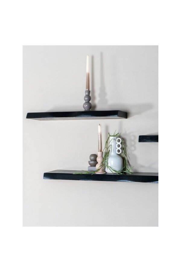 Étagère murale Pure Bois de manguier noir 100 cm
