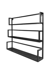 Étagère murale Vintage Noir Bois de manguier - Trio