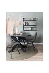 Étagère murale Vintage Noir Bois de manguier - Trio