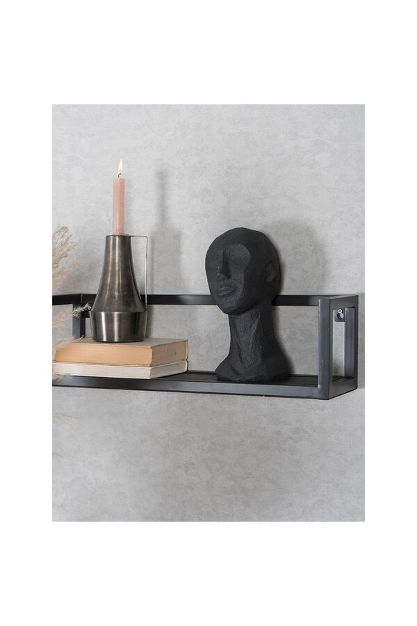 Étagère murale Vintage Noir Bois de manguier - Lot de 3 Petites