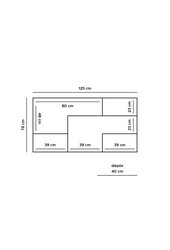 Buffet Huub Bois de manguier noir 125 cm