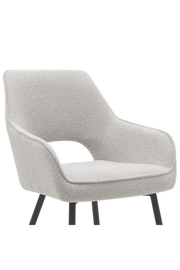 Chaise de salle à manger Gina – Bouclé – Naturel