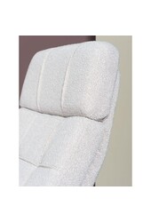 Fauteuil Aiden + Pouf – Bouclé – Naturel