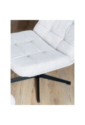 Fauteuil Aiden + Pouf – Bouclé – Naturel