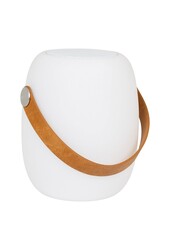 Lampe LED Cardiff - Lampe avec sangle, rechargeable, haut-parleur Bluetooth, blanc