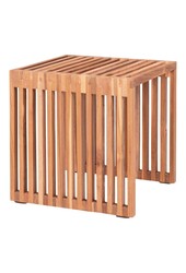 Pego Table d'appoint - Table d'appoint en bois de teck, naturel, 40x40x40 cm