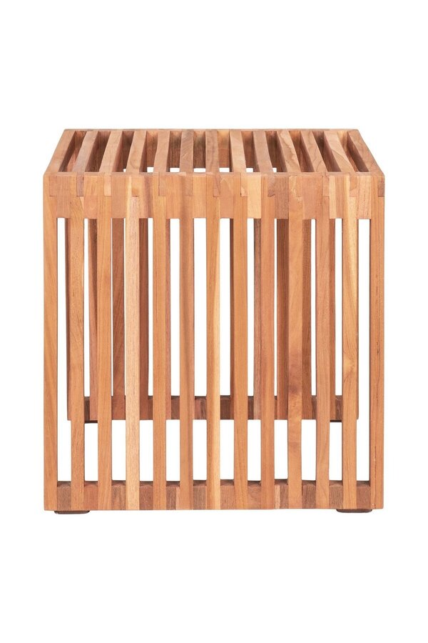 Pego Bijzettafel - Bijzettafel in teakhout, natuur, 40x40x40 cm