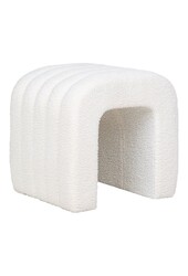 Pouf Colma - Pouf, bouclé, blanc, 41x36,5 cm, HN1234