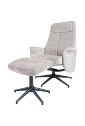 Fauteuil relax Bindy + Hocker – Perfect Harmony – Taupe 04