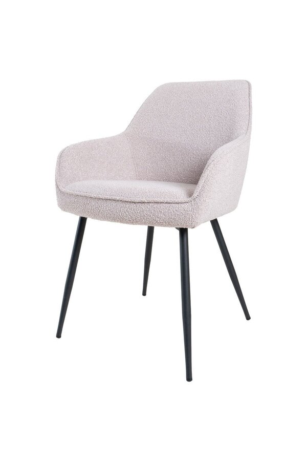 Chaise de salle à manger Fenna – Bouclé – Naturel