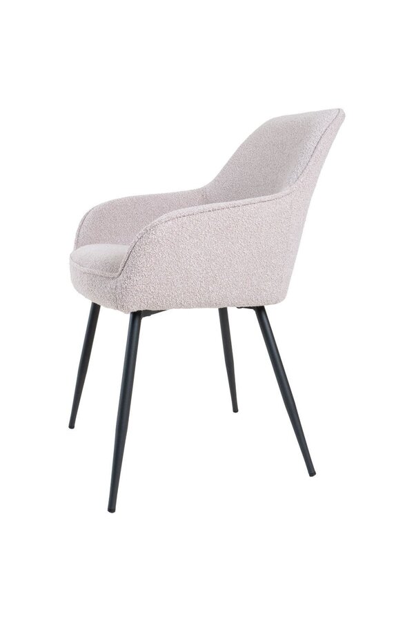 Chaise de salle à manger Fenna – Bouclé – Naturel