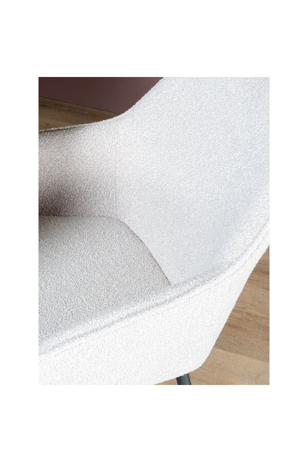 Chaise de salle à manger Fenna – Bouclé – Naturel