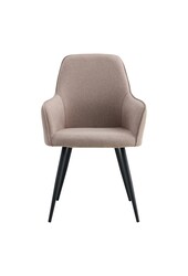 Harbo Dining Chair - Chaise de salle à manger, pierre avec pieds noirs, HN1231 - Lot de 2