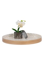 Plateau - Plateau, bambou/capiz, beige, 40x40x3,5 cm