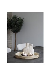 Plateau - Plateau, bambou/capiz, beige, 40x40x3,5 cm