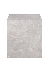 Prague Side Table - Table d'appoint, aspect marbre, beige 40x40x45 cm