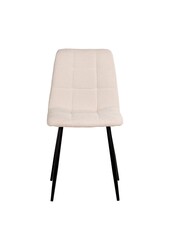 Middelfart Dining Chair - Eetkamerstoel in bouclé, wit met zwarte poten, HN1232 - set van 2