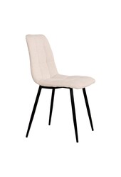 Middelfart Dining Chair - Chaise de salle à manger en bouclé, blanc avec pieds noirs, HN1232 - lot de 2