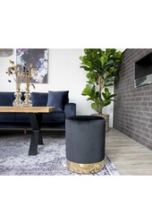 Pouf Gamby - Laiton/Noir,