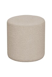 Ejby Pouf - Pouf en bouclé, beige, Ø34x36 cm, HN1233