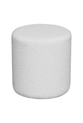 Ejby Pouf - Pouf en bouclé, blanc, Ø34x36 cm, HN1232
