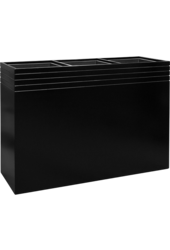 Baq Line-Up Rectangle Noir mat (avec bac intérieur et plateau à roulettes)