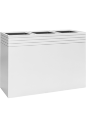 Baq Line-Up Rectangle Blanc Mat (avec bac intérieur et plateau à roulettes)