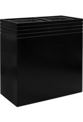 Baq Line-Up Rectangle Matt Black (met inzetbak en wielplateau)