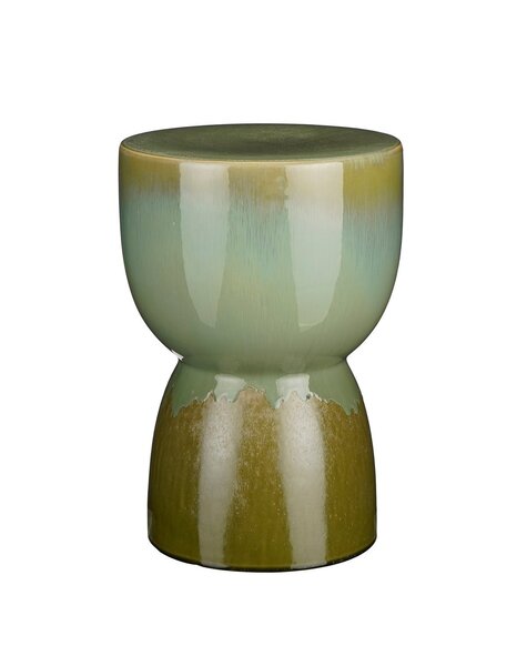 Mica Decorations Lucien Bijzettafel - H42 x Ø29 cm - Keramiek - Groen