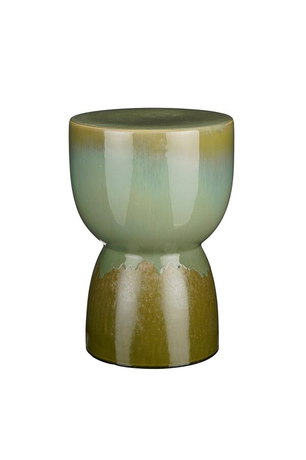 Lucien Bijzettafel - H42 x Ø29 cm - Keramiek - Groen