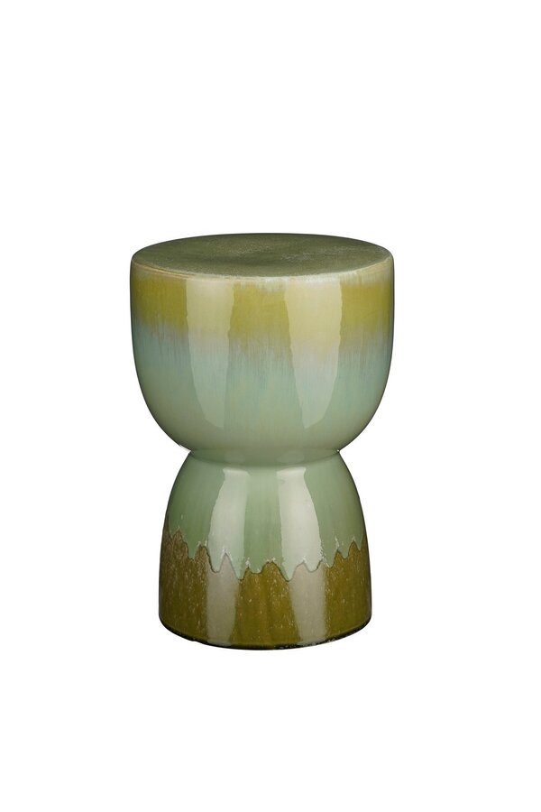 Lucien Table d'appoint - H37 x Ø26 cm - Céramique - Vert
