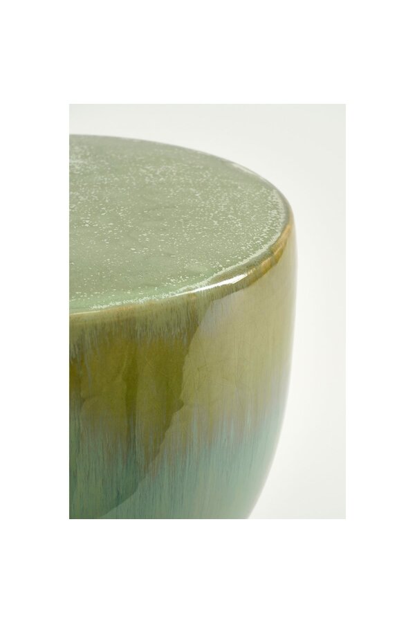 Lucien Bijzettafel - H37 x Ø26 cm - Keramiek - Groen