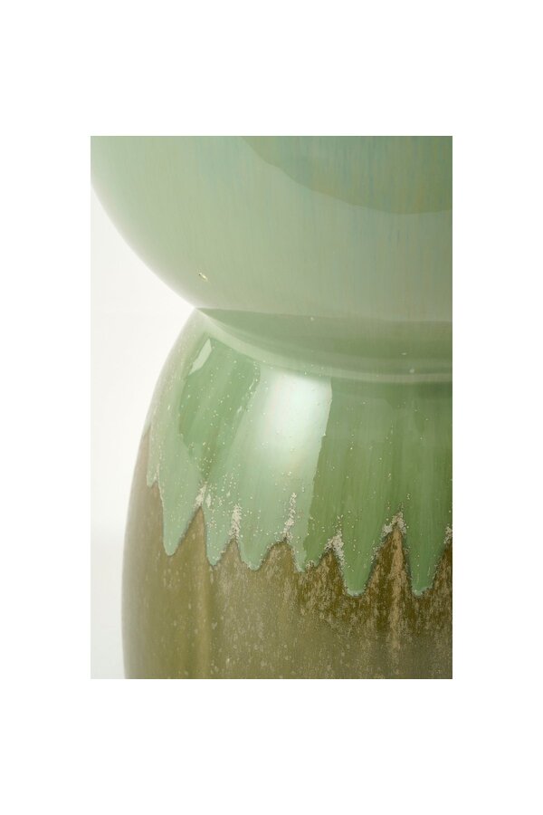 Lucien Table d'appoint - H37 x Ø26 cm - Céramique - Vert
