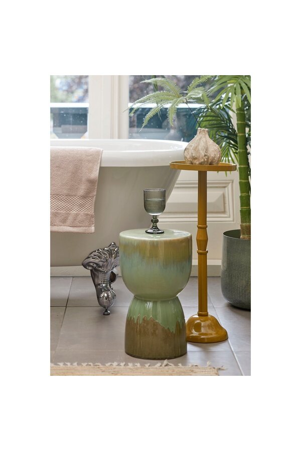 Lucien Table d'appoint - H37 x Ø26 cm - Céramique - Vert