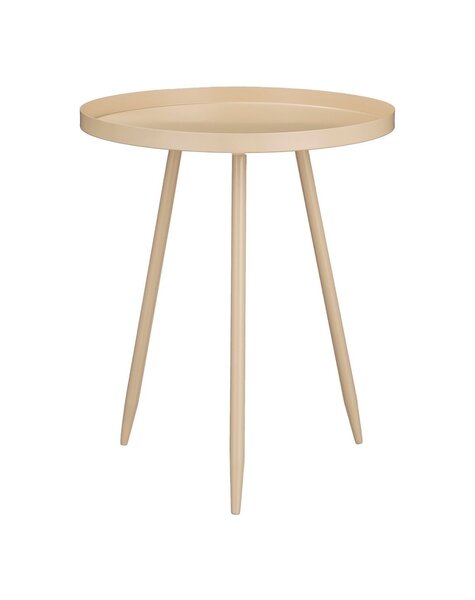 Mica Decorations Flores Bijzettafel - H49 x Ø42 cm - Metaal - Beige