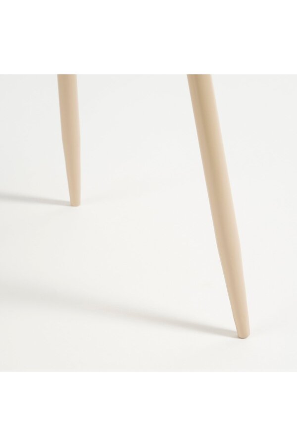 Flores Table d'appoint - H49 x Ø42 cm - Métal - Beige