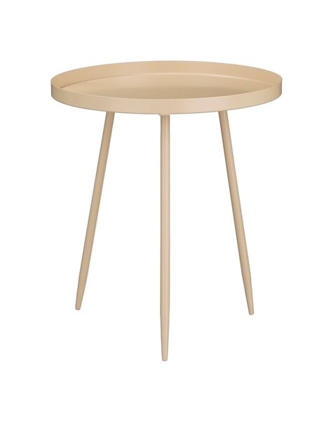 Mica Decorations Flores Table d'appoint - H44 x Ø40 cm - Métal - Beige