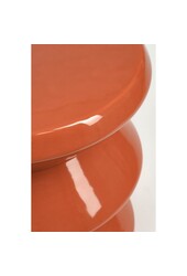 Table d'appoint - H28 x Ø31 cm - Céramique - Orange