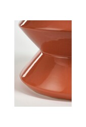 Table d'appoint - H28 x Ø31 cm - Céramique - Orange