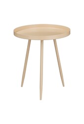 Flores Bijzettafel - H38 x Ø34 cm - Metaal - Beige