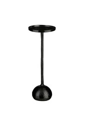 Colin Table d'appoint - H68 x Ø24 cm - Aluminium Recyclé - 100% FSC - Noir
