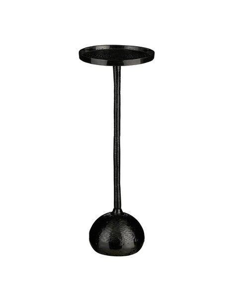 Mica Decorations Colin Bijzettafel - H68 x Ø24 cm - Gerecycled Aluminium - 100% FSC - Zwart