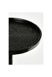 Colin Table d'appoint - H68 x Ø24 cm - Aluminium Recyclé - 100% FSC - Noir