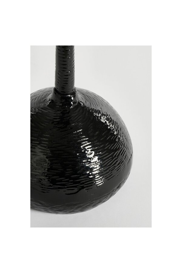 Colin Table d'appoint - H68 x Ø24 cm - Aluminium Recyclé - 100% FSC - Noir