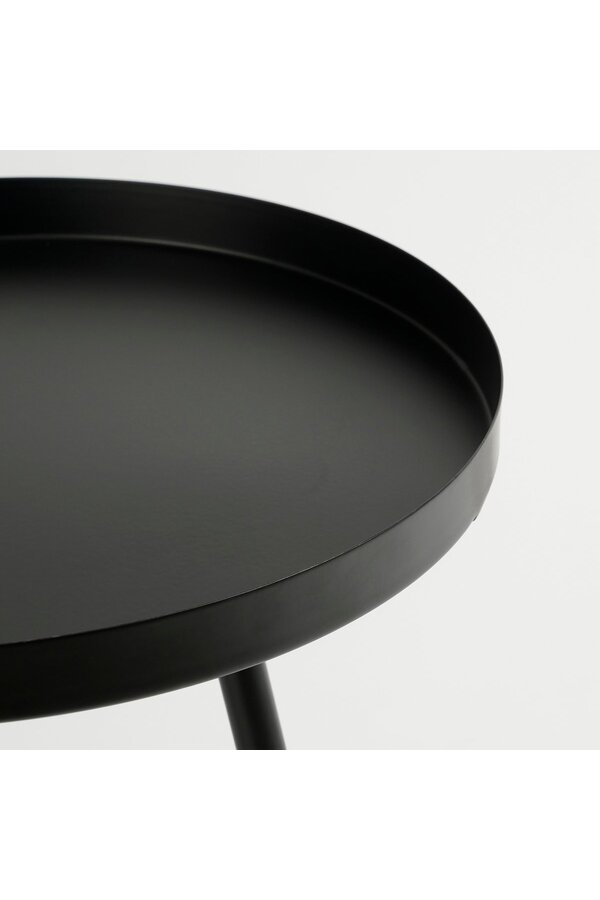 Flores Table d'appoint - H49 x Ø42 cm - Métal - Noir