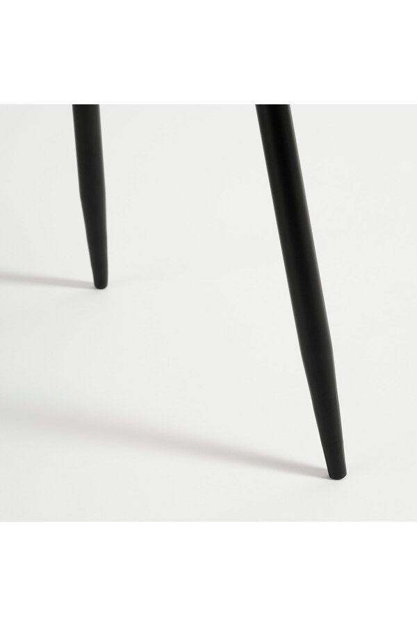 Flores Table d'appoint - H49 x Ø42 cm - Métal - Noir