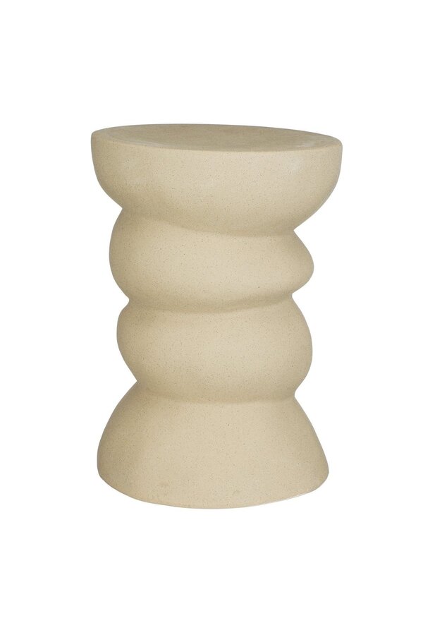 Screw Bijzettafel - L29 x B29 x H41 cm - Keramiek - Beige
