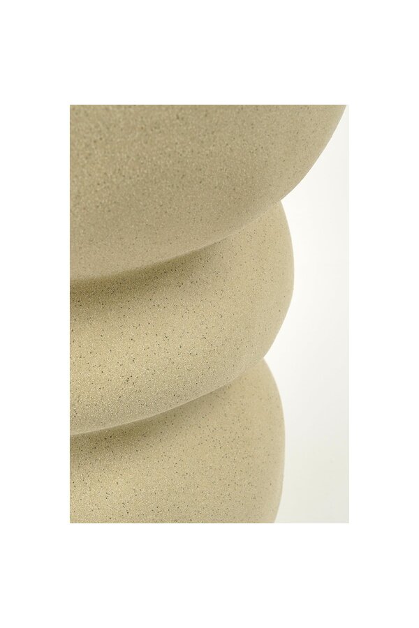 Screw Bijzettafel - L29 x B29 x H41 cm - Keramiek - Beige